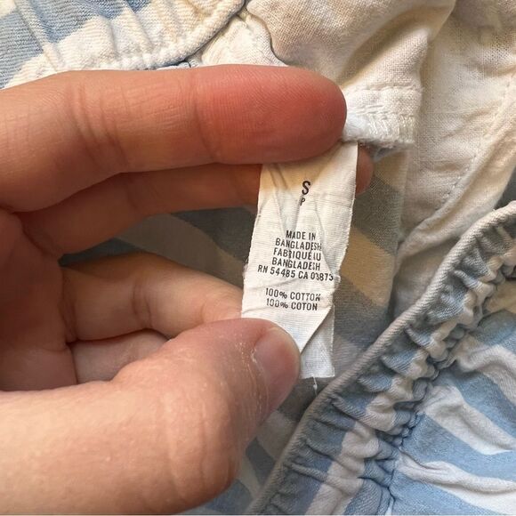 ✨ Aerie Women’s Blue White Striped Elastic Waistband Shorts Small - Picture 6 of 9